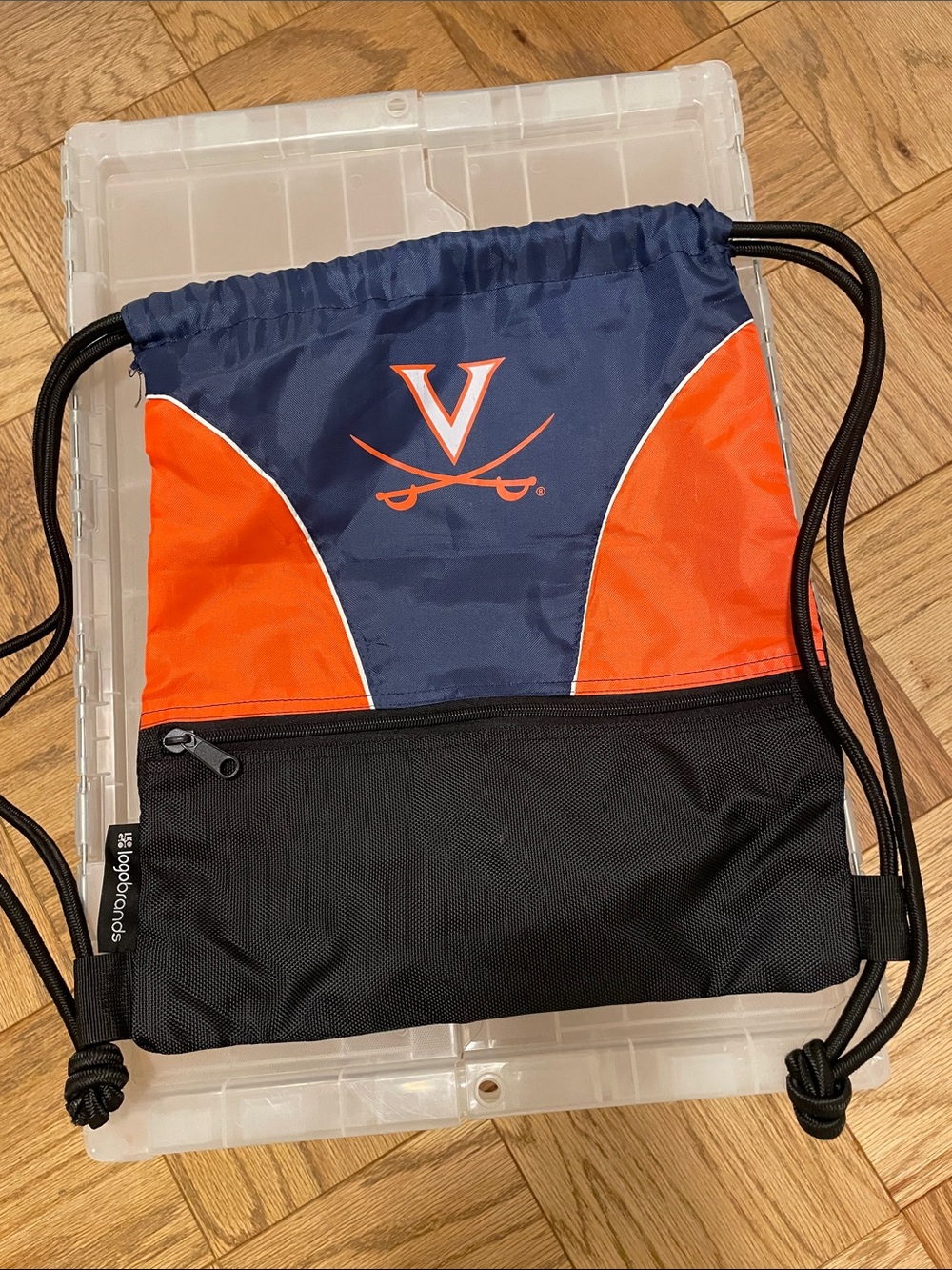 University of Virginia Navy & Orange Drawstring Backpack